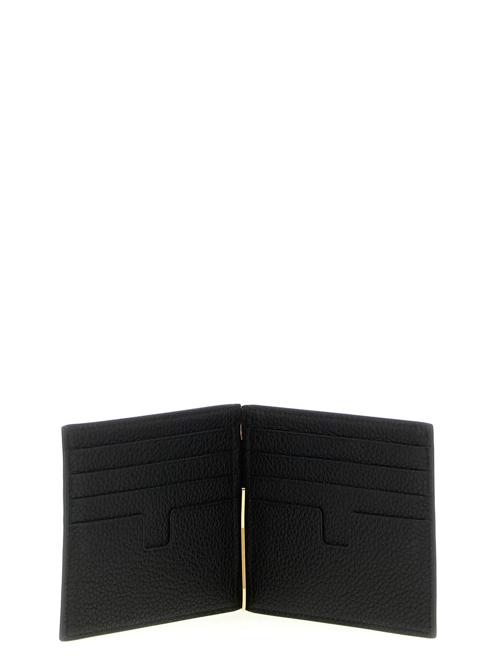 Porte-cartes Tom Ford en cuir de veau noir