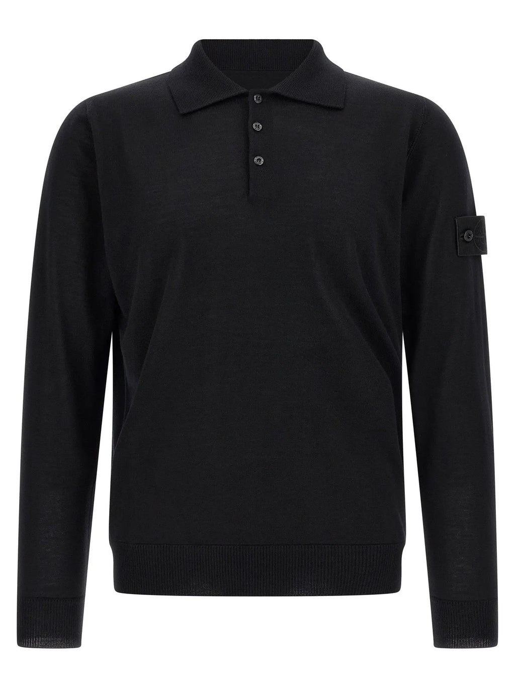 Stone Island Black Virgin Wool Cardigan