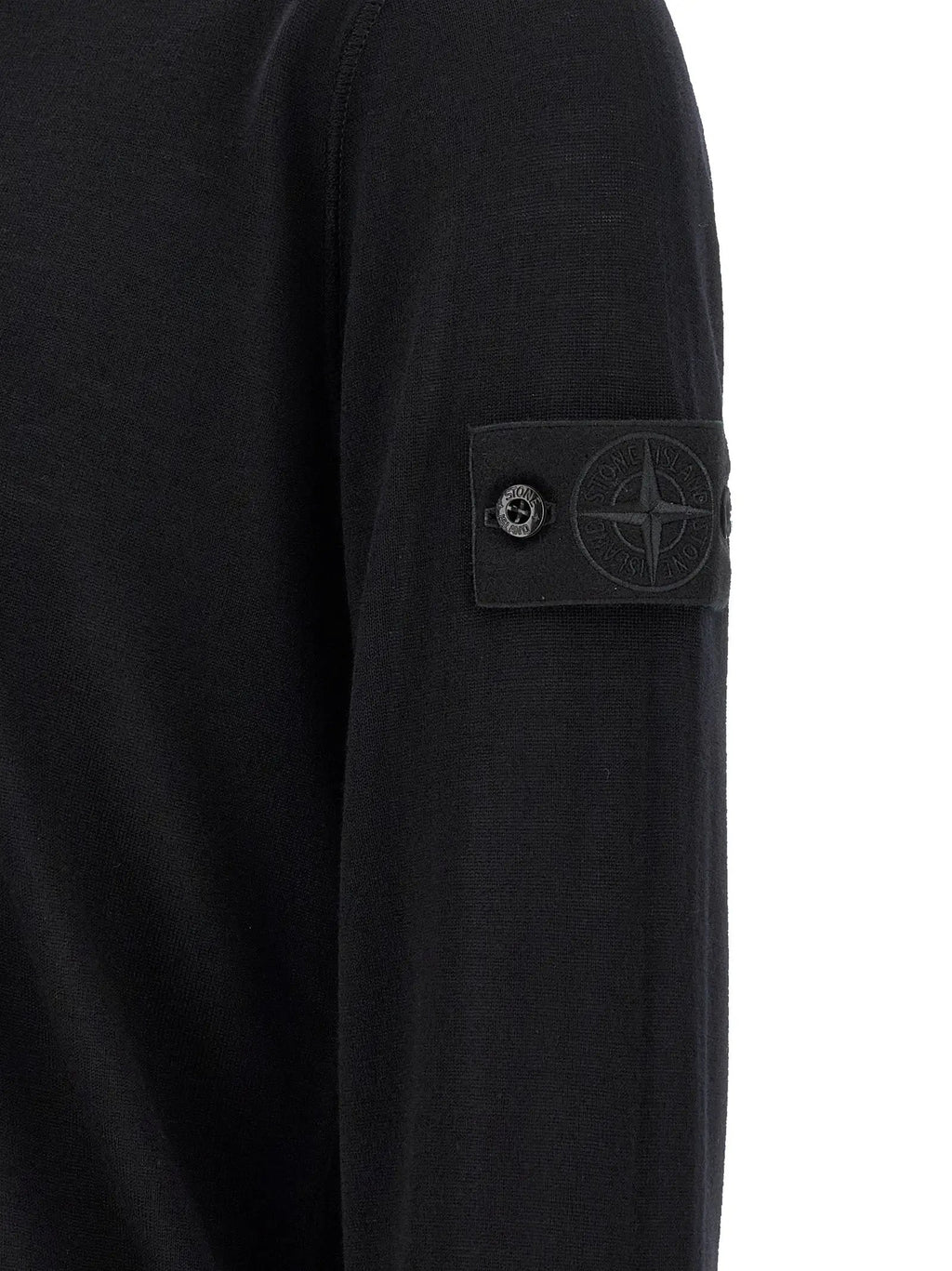 Stone Island Black Virgin Wool Cardigan