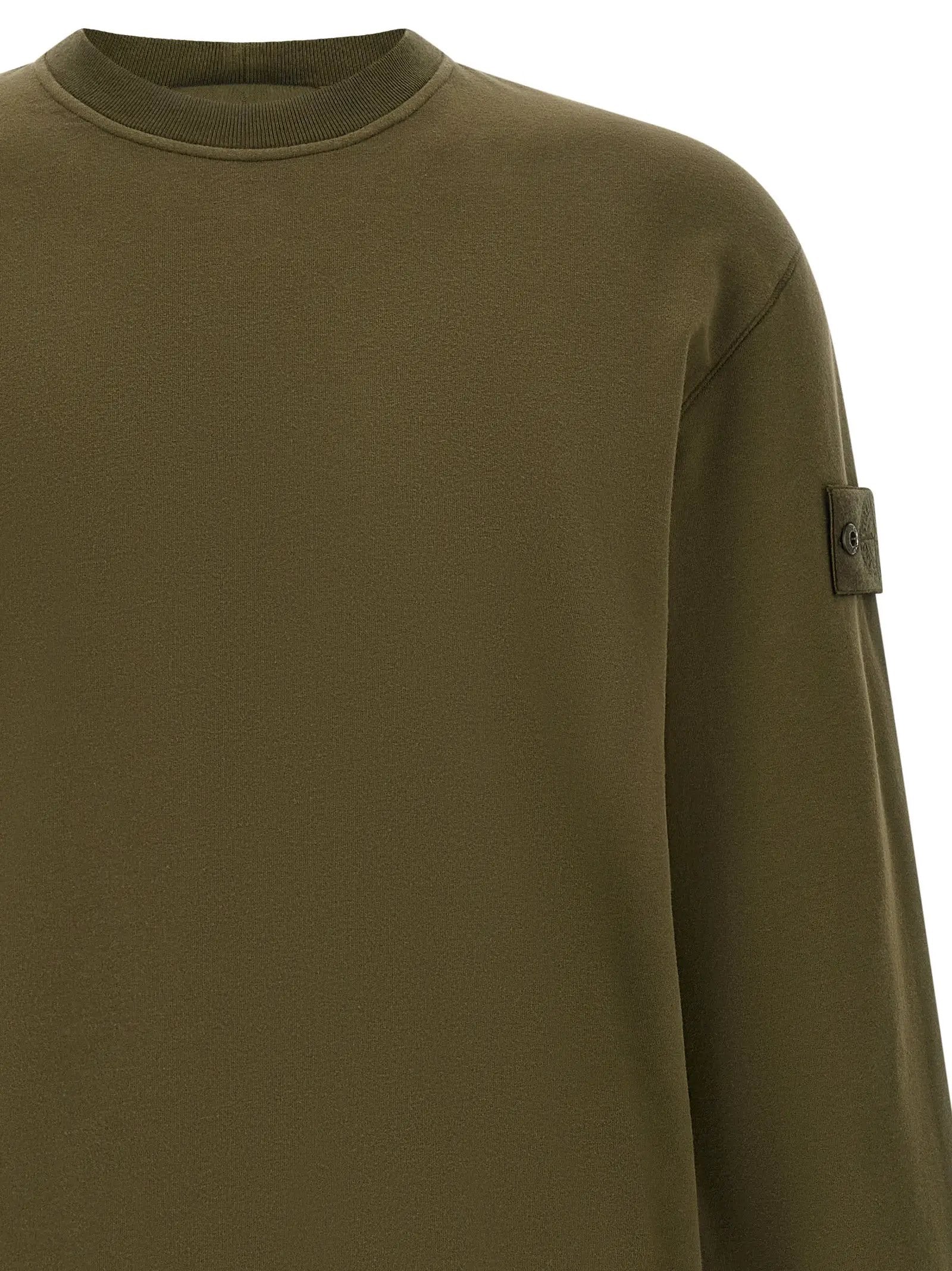 Stone Island Bicolor Cotton Sweatshirt