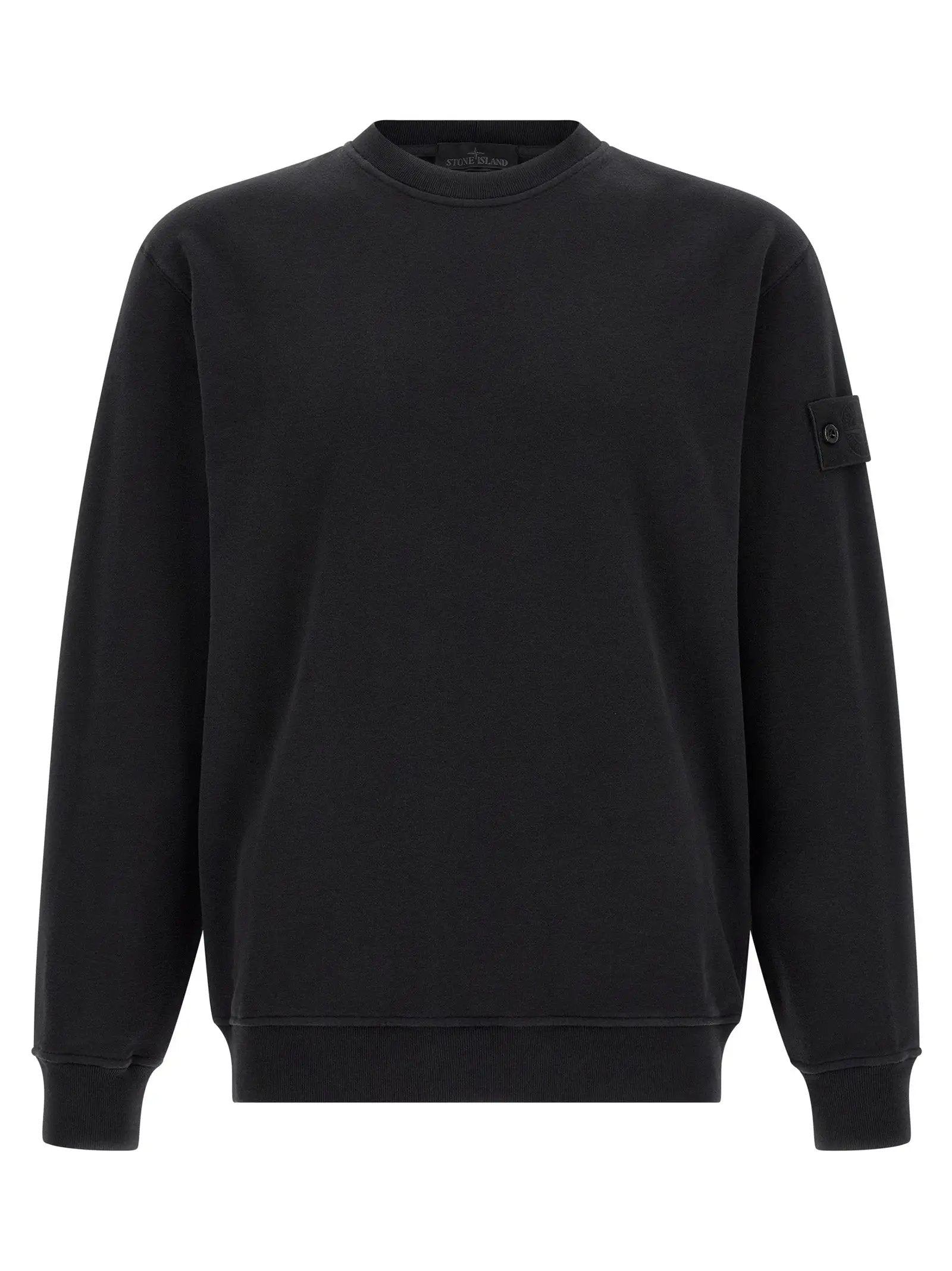 Stone Island Black Cotton Sweatshirt