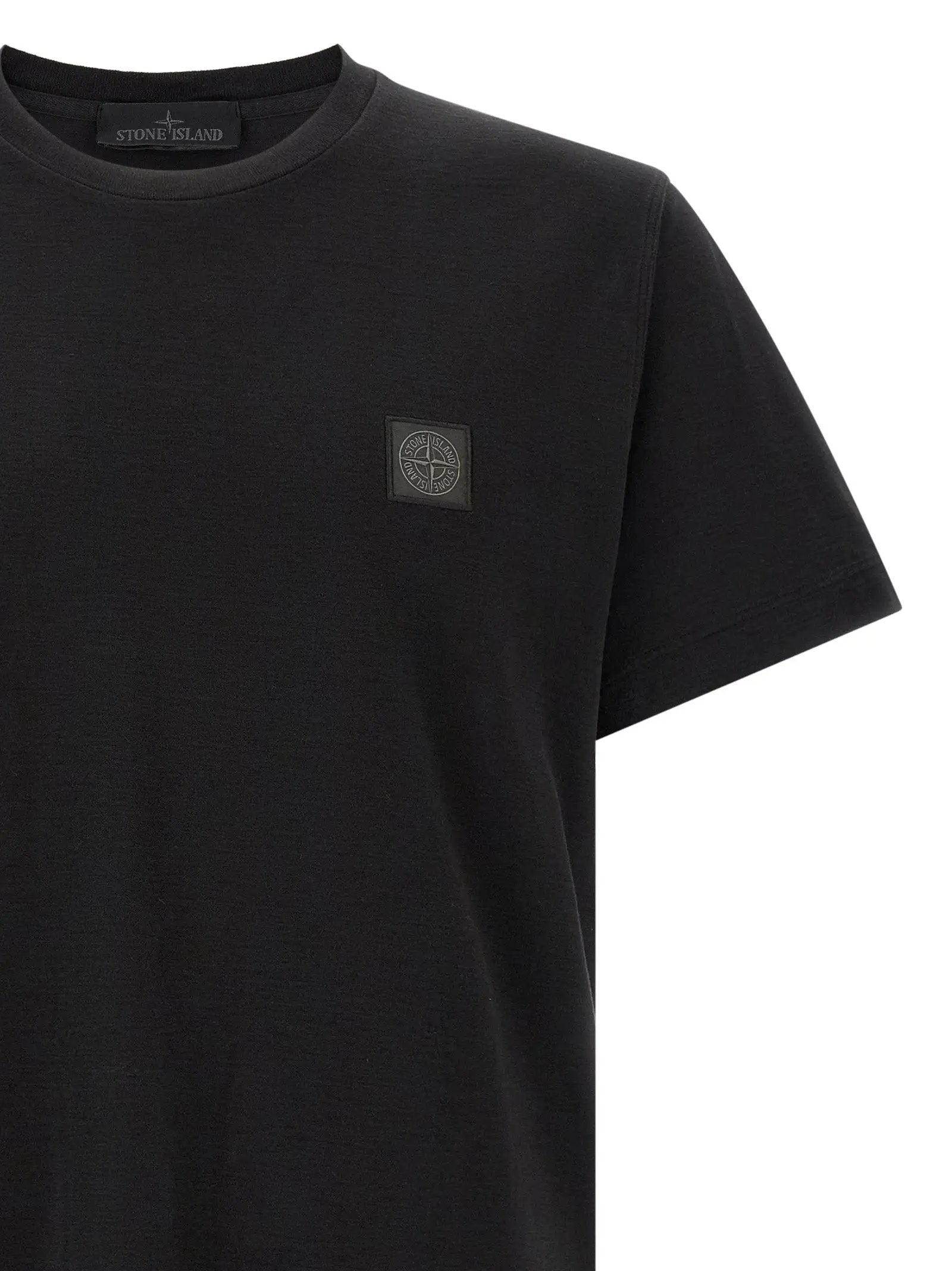 Stone Island Black Cotton T-Shirt