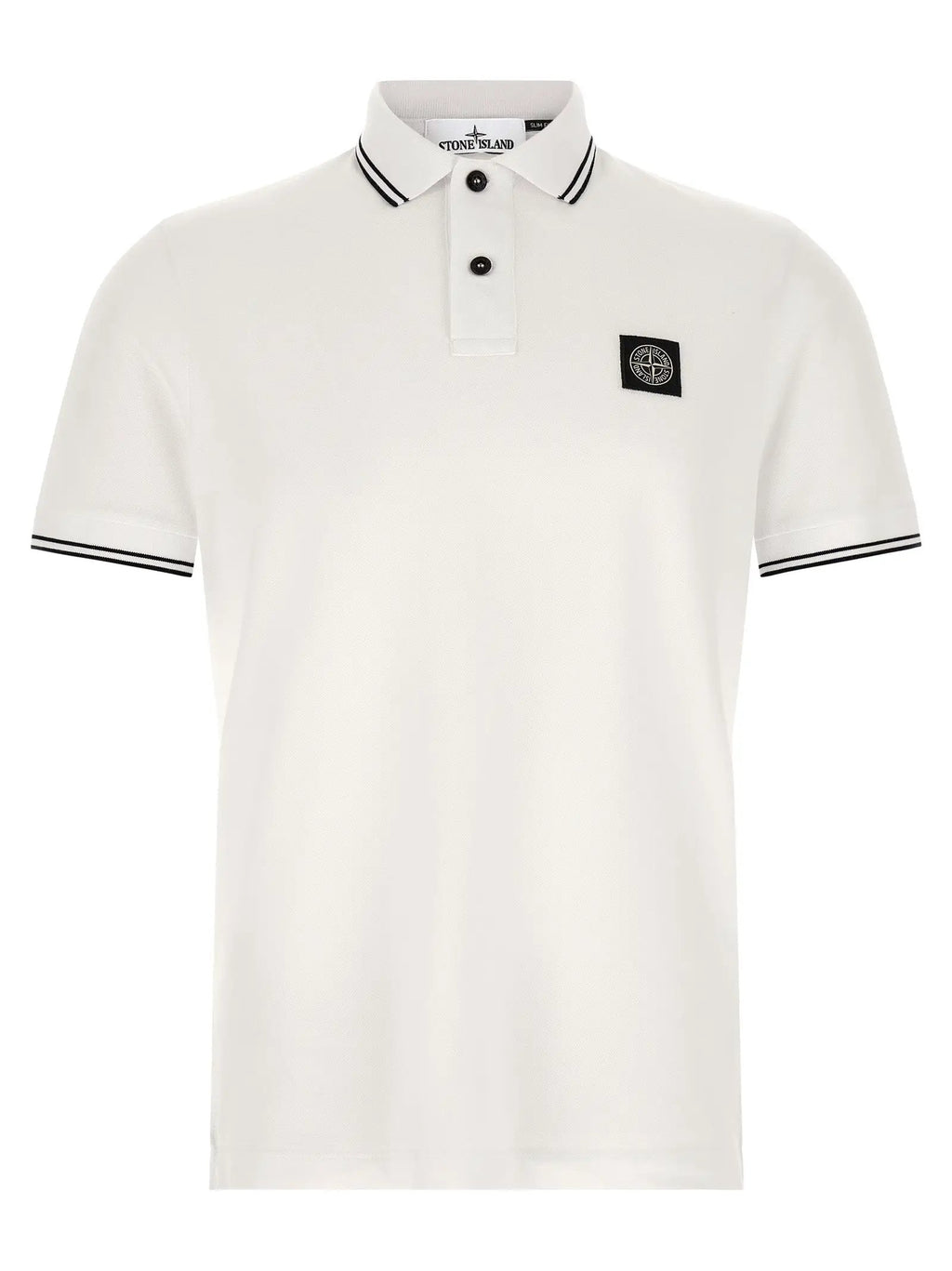 Stone Island Bicolor Cotton Polo Shirt
