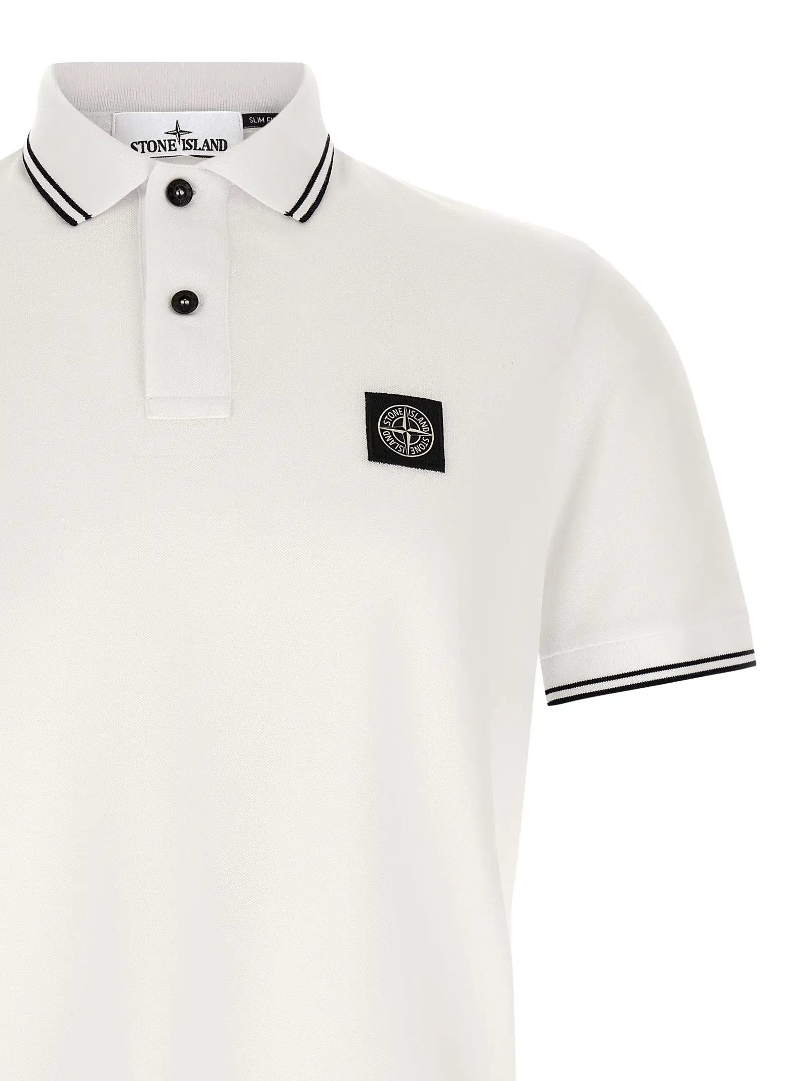Stone Island Bicolor Cotton Polo Shirt