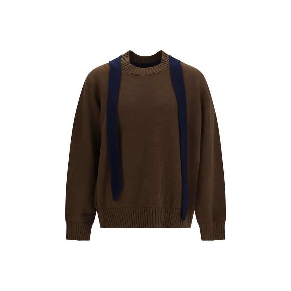 Sacai Brown Wool Oves Aries Sweatshirt