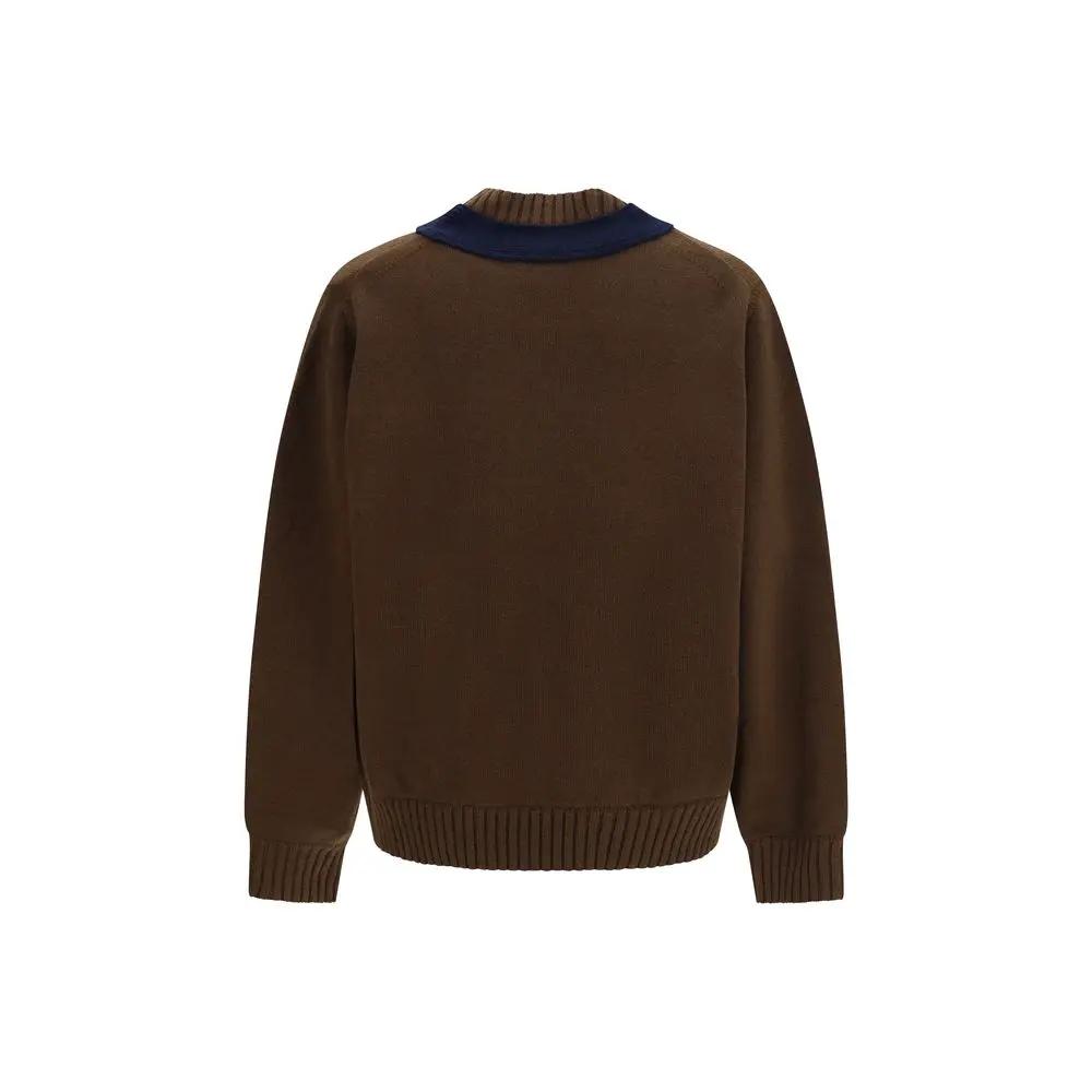 Sacai Brown Wool Oves Aries Sweatshirt