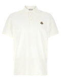 Moncler White Cotton Polo Shirt