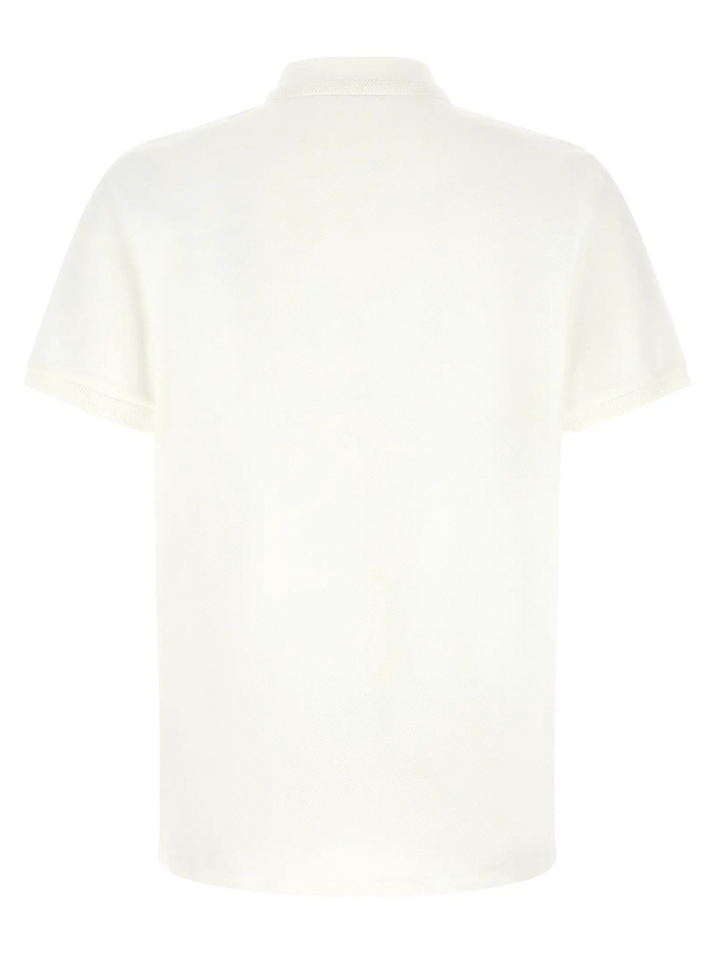 Moncler White Cotton Polo Shirt