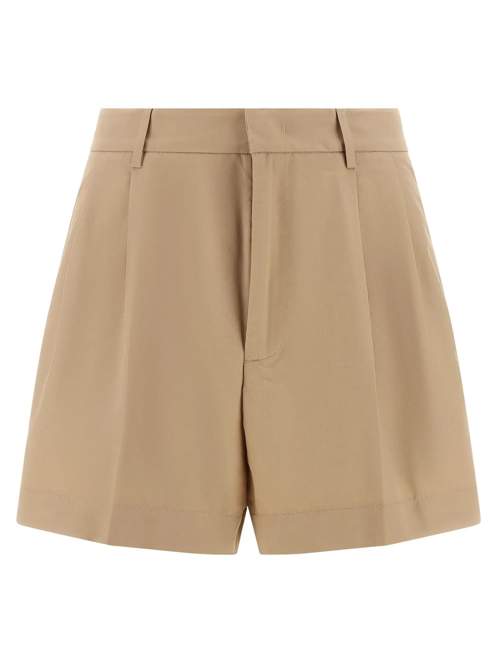 Fabiana Filippi Brown Cotton Bermuda Shorts