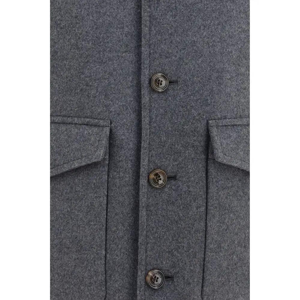 Valentino Garavani Gray Wool Oves Aries Jacket