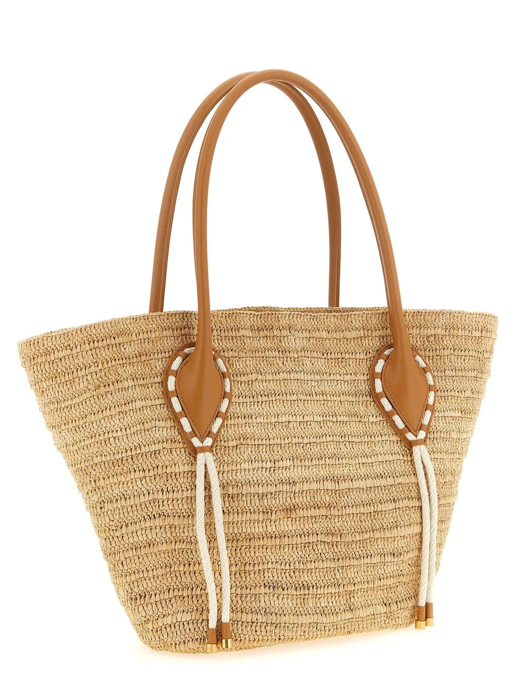 Christian Louboutin Beige Raffia Tote Bag