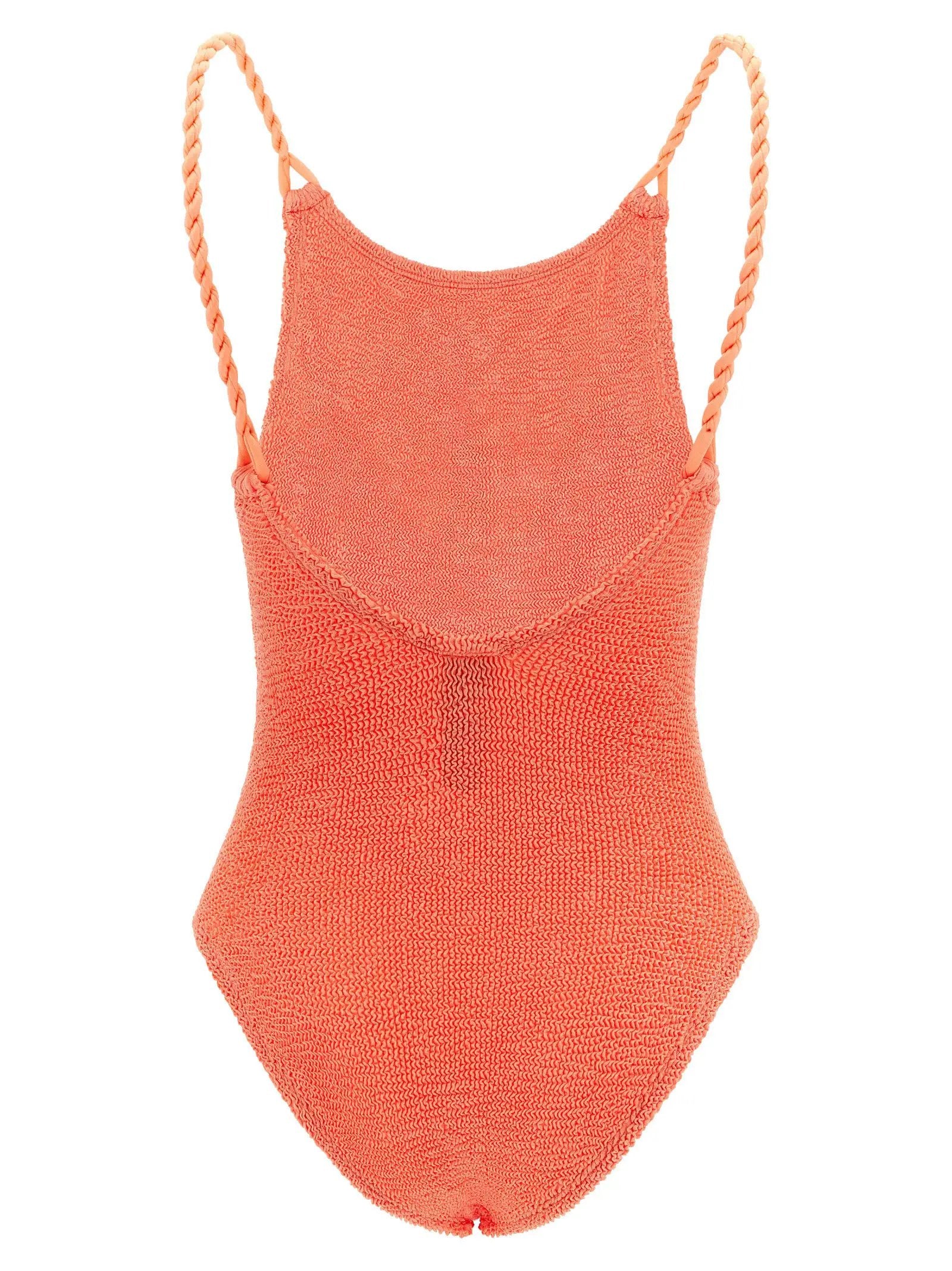 Hunza G Orange Polyamide One-Piece Swimsuit