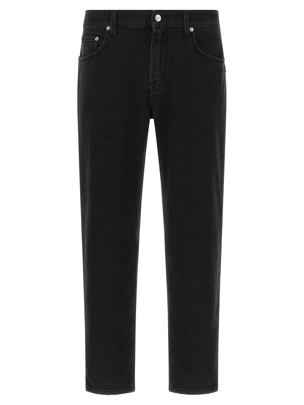 Department 5 Black Cotton Cropped Jeans