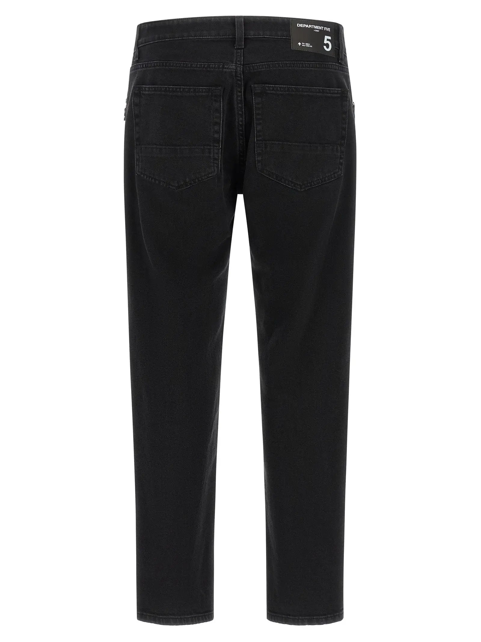 Department 5 Black Cotton Cropped Jeans