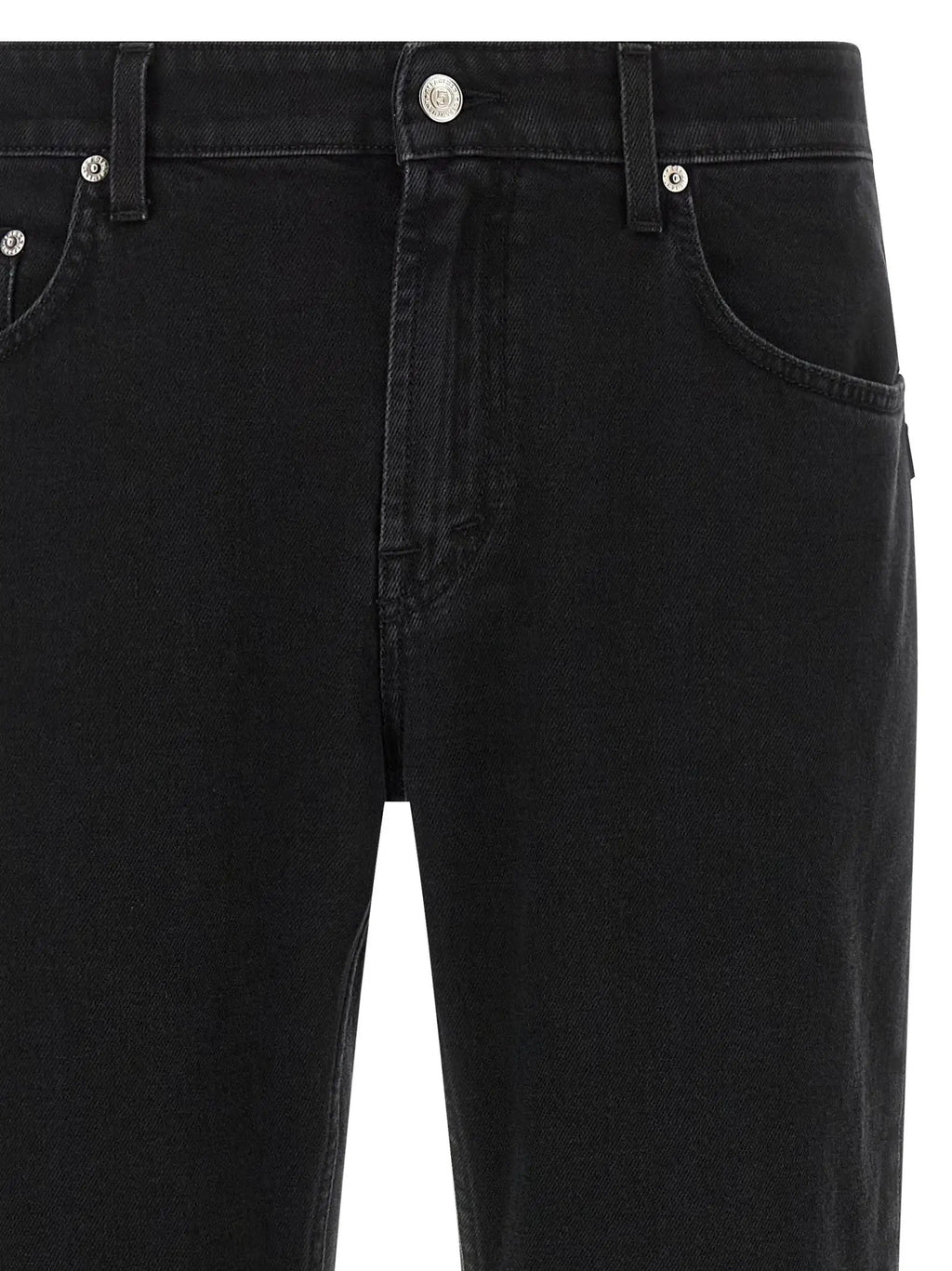 Department 5 Black Cotton Cropped Jeans