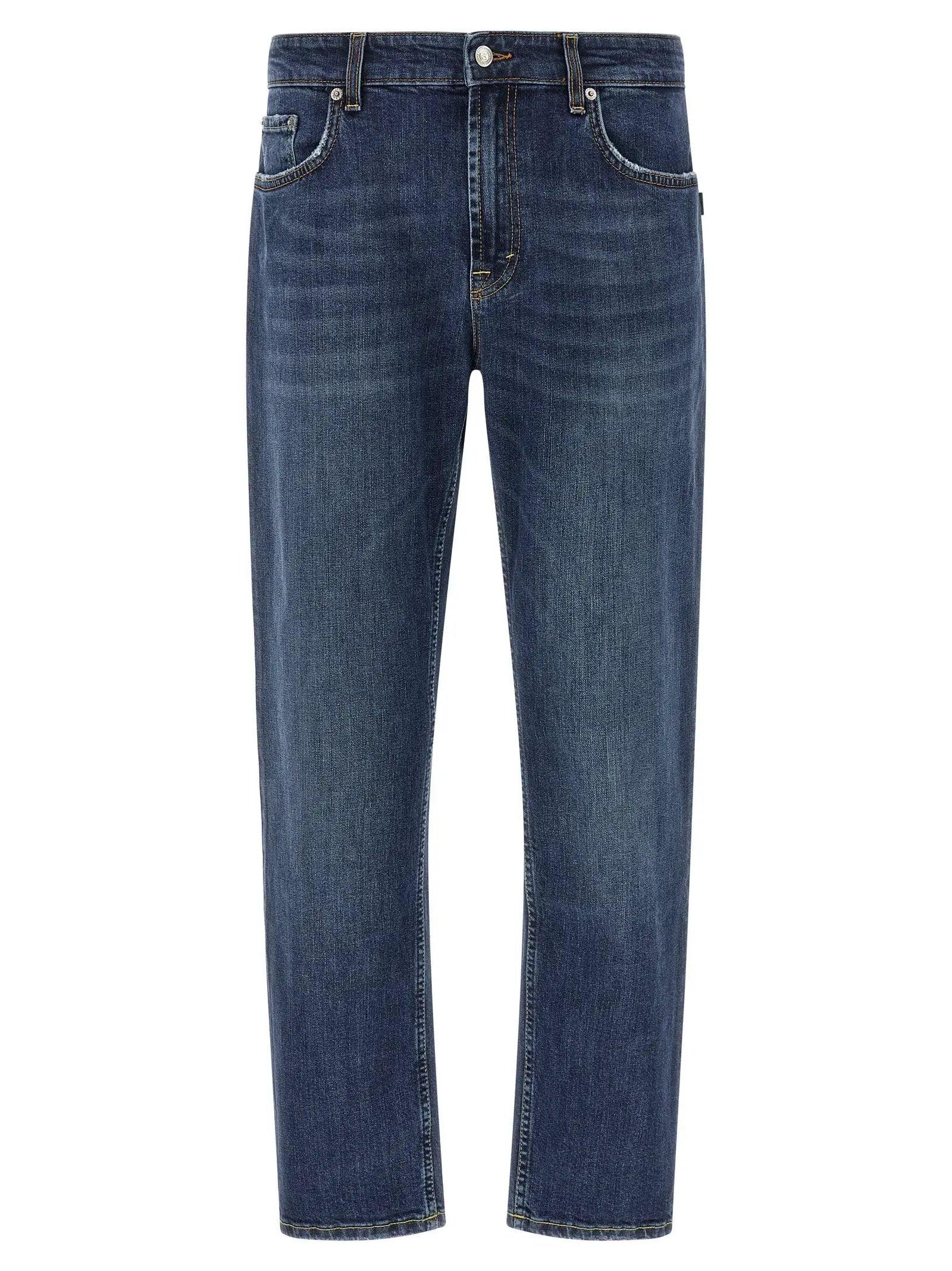 Department 5 Blue Cotton Cropped Jeans