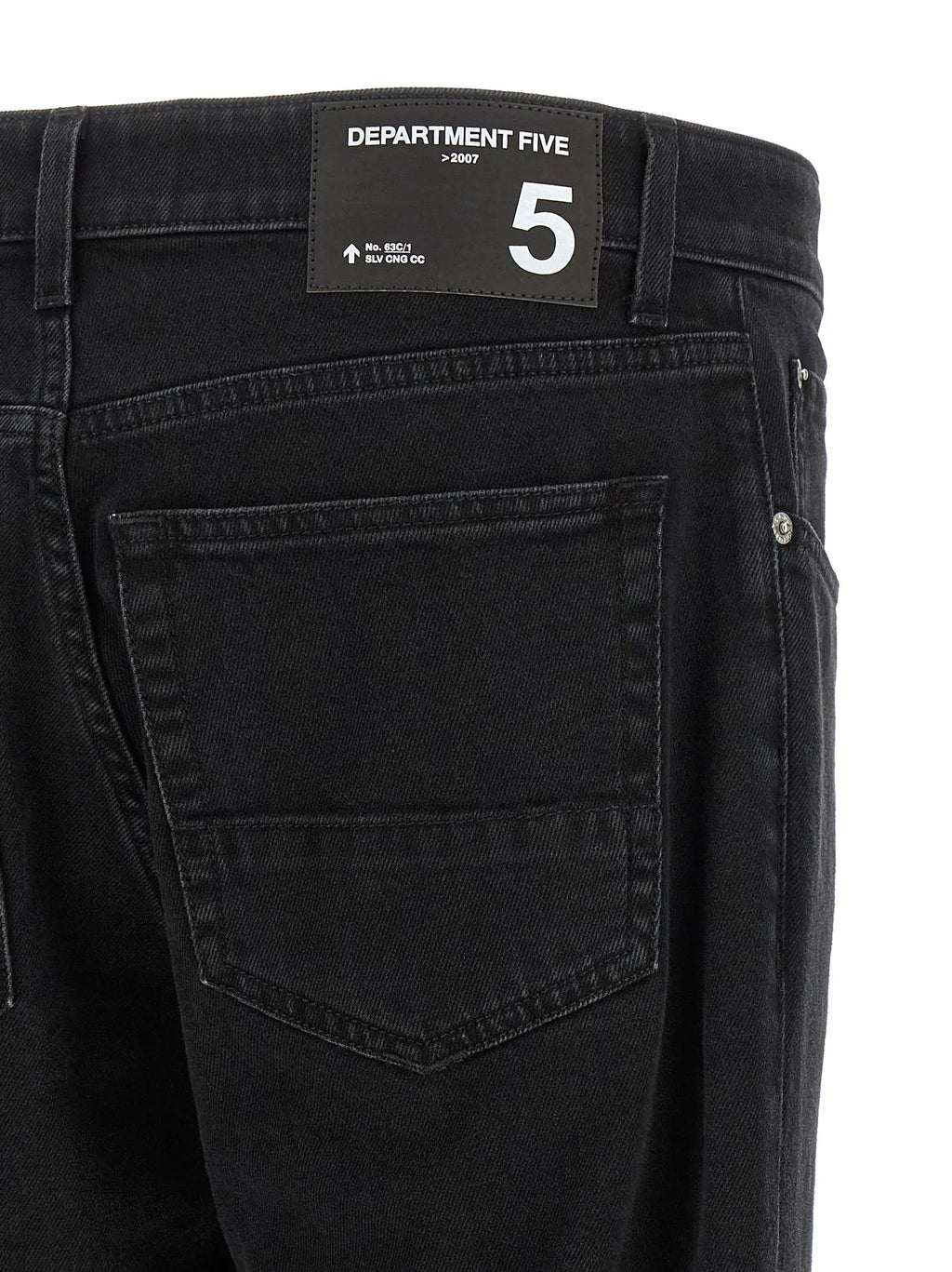 Department 5 Black Cotton Cropped Jeans