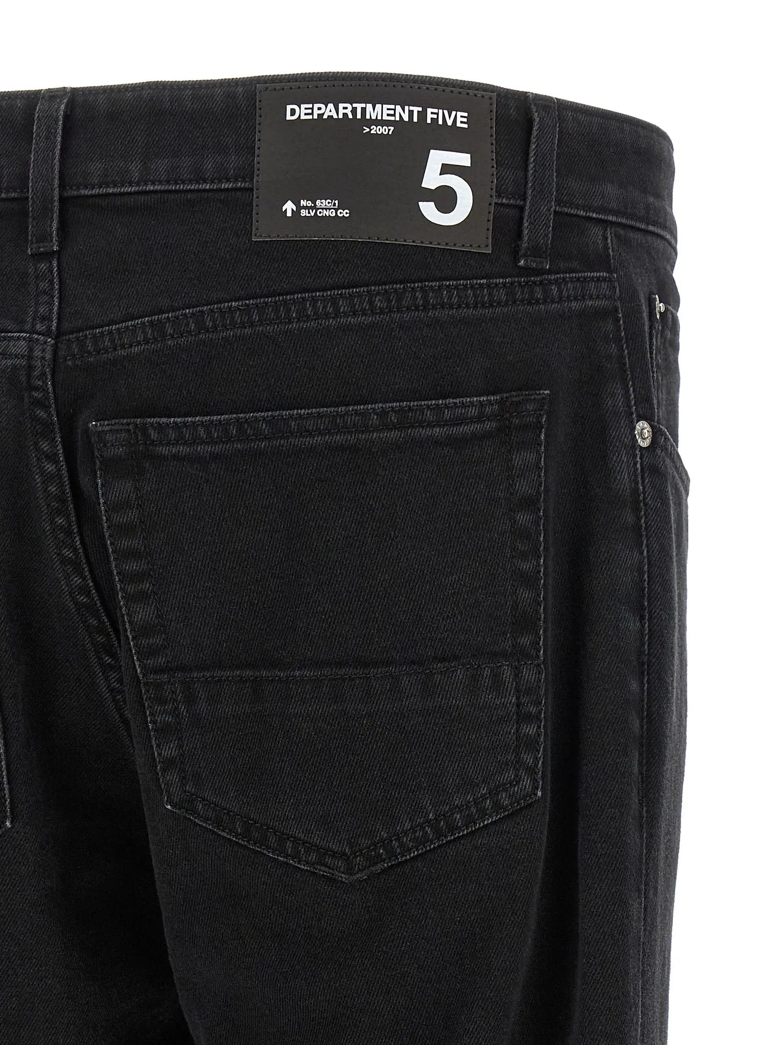 Department 5 Black Cotton Cropped Jeans