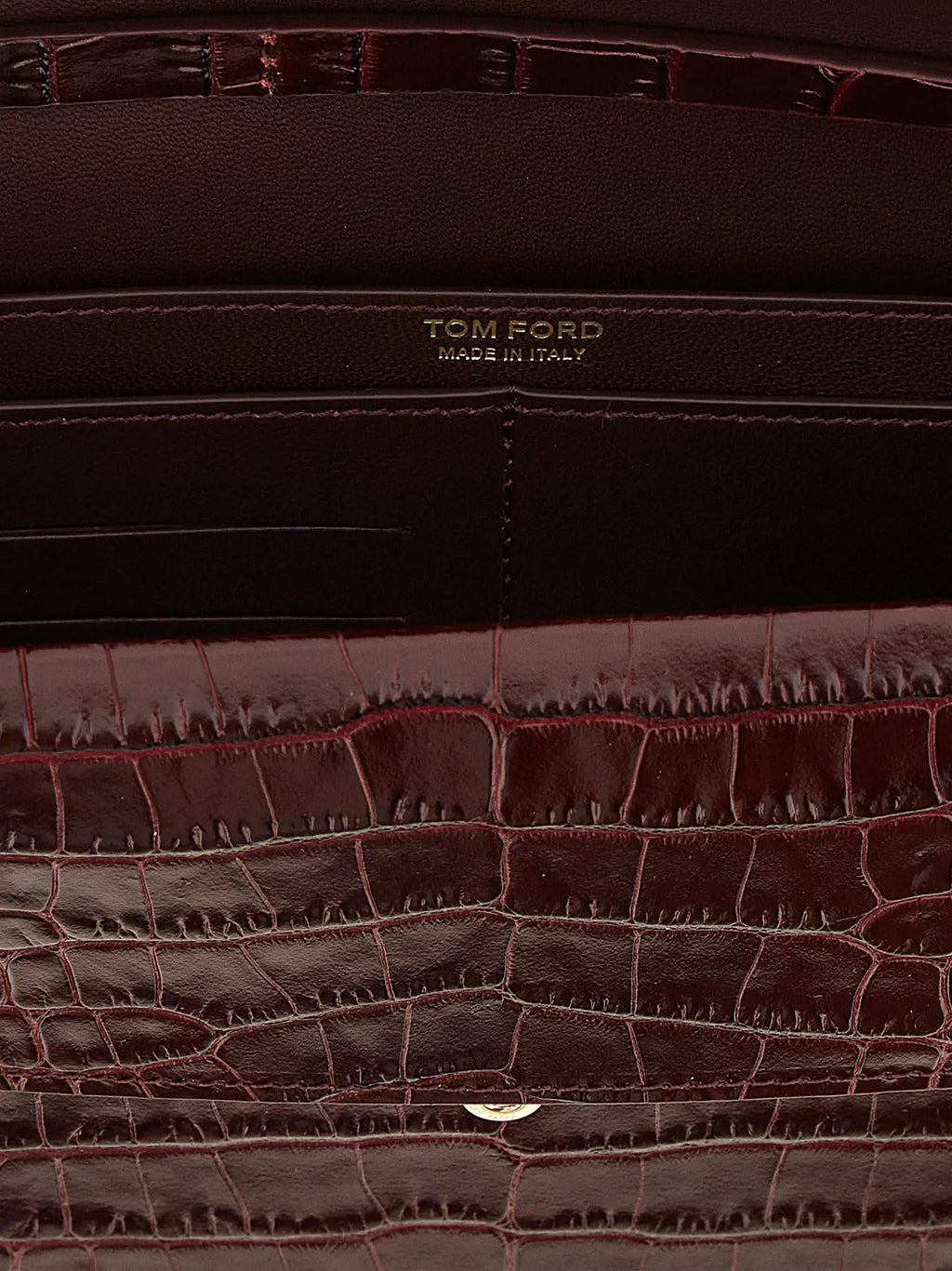 Tom Ford Bordeaux Calfskin Clutch Bag