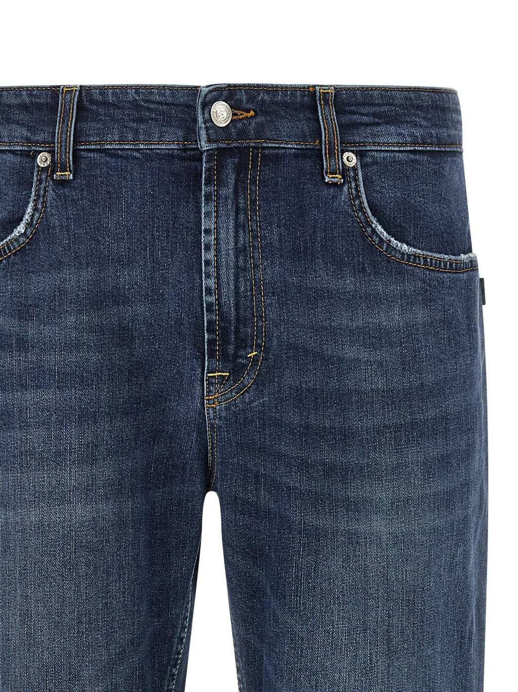 Department 5 Blue Cotton Cropped Jeans