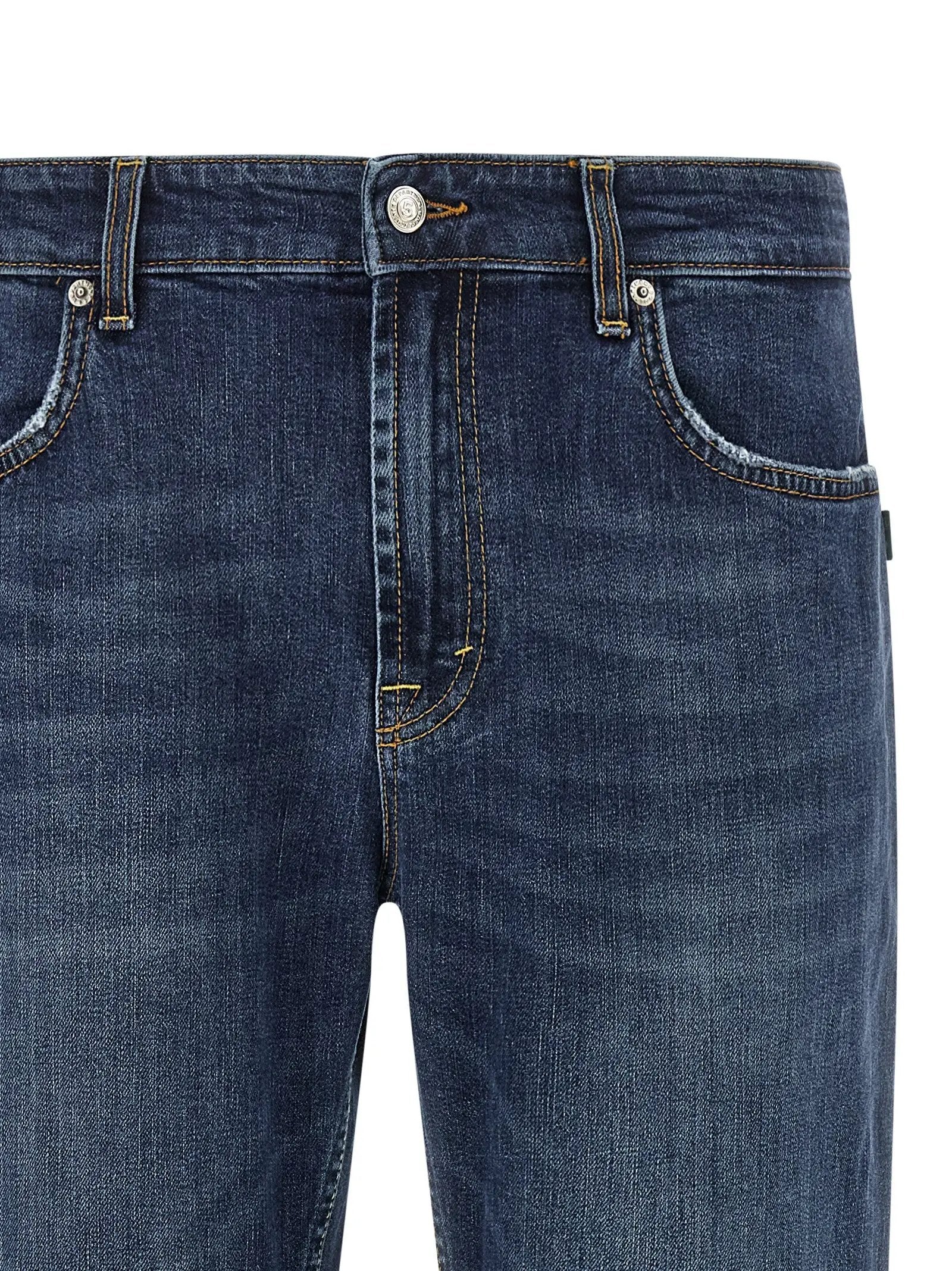 Department 5 Blue Cotton Cropped Jeans