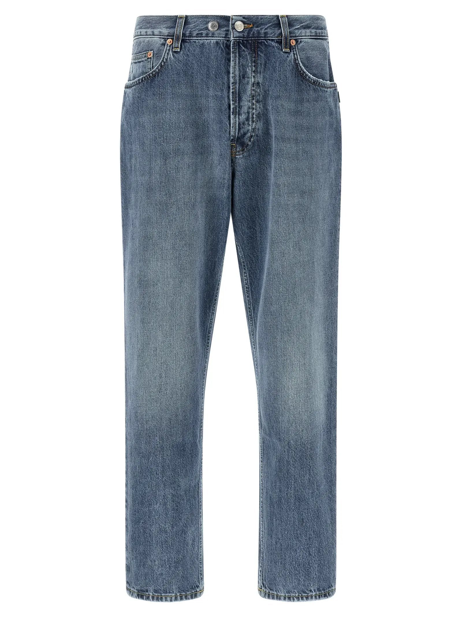 Department 5 Blue Cotton Tapered Jeans