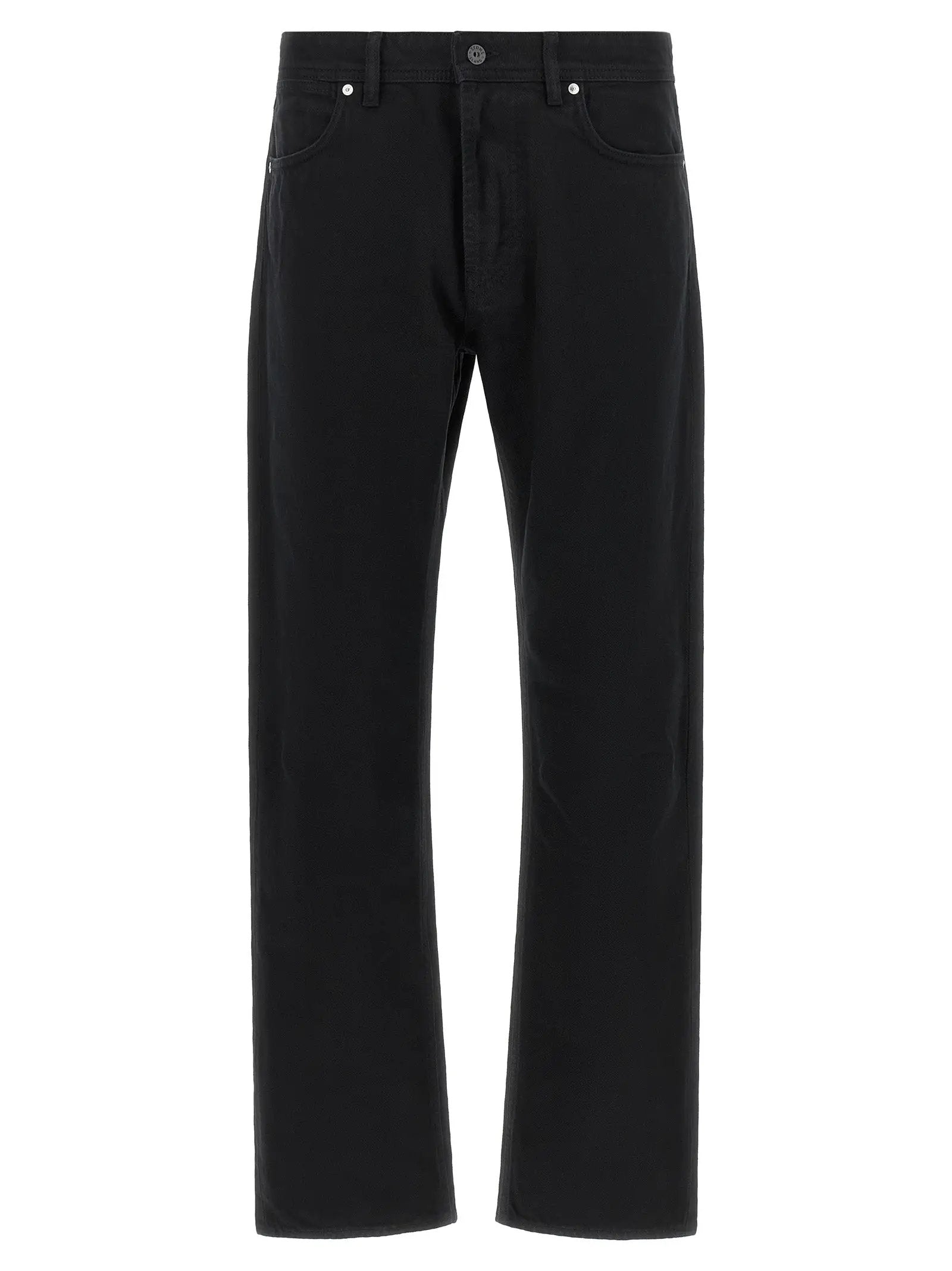 Stone Island Black Cotton Straight-Leg Jeans