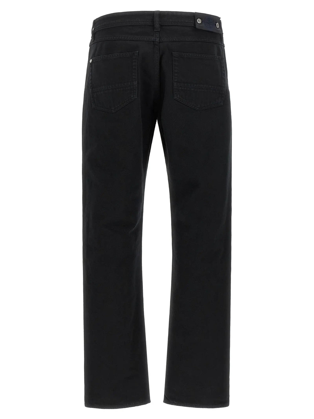 Stone Island Black Cotton Straight-Leg Jeans