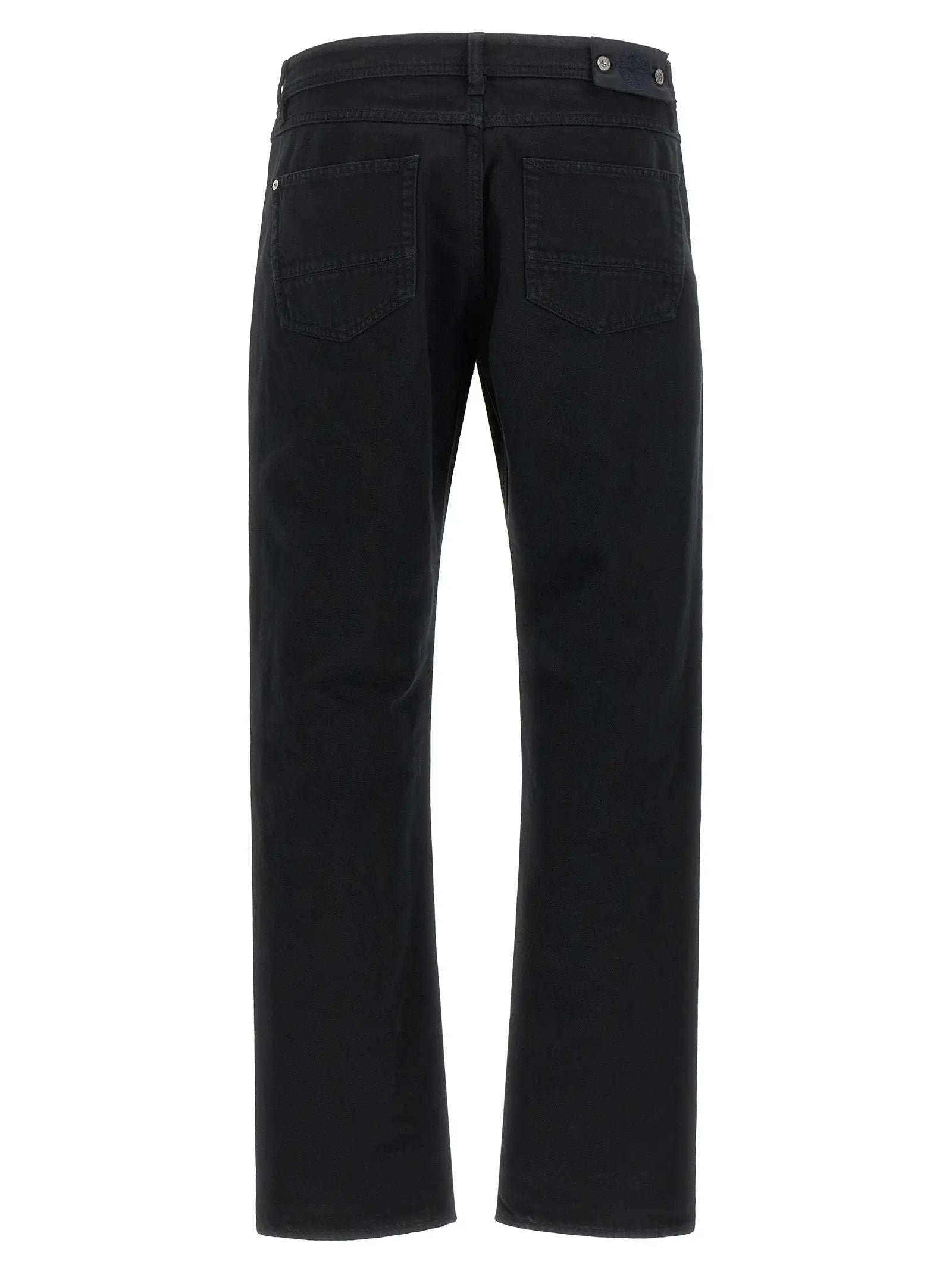 Stone Island Black Cotton Straight-Leg Jeans