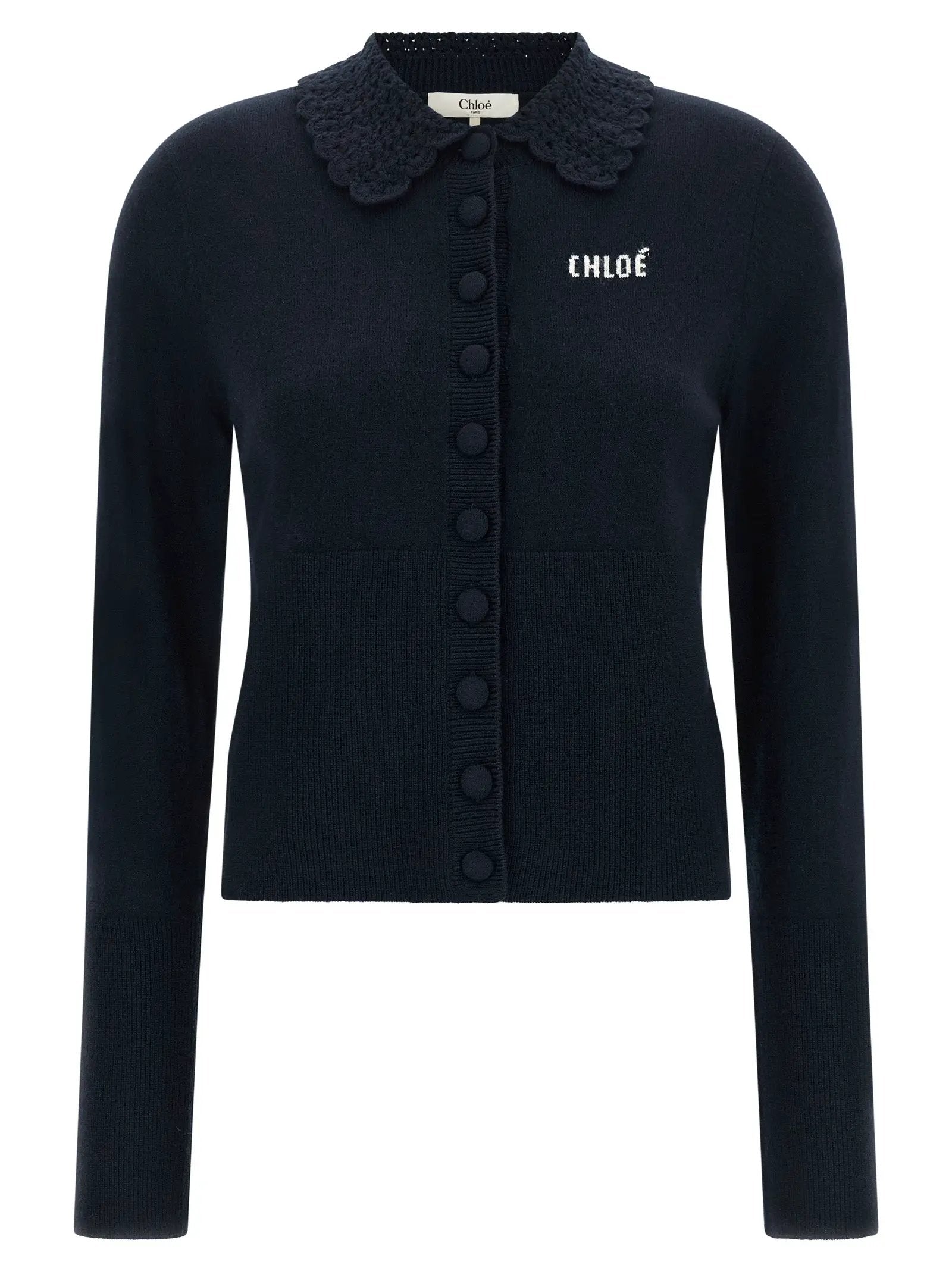 Chloé Blue Wool Cardigan