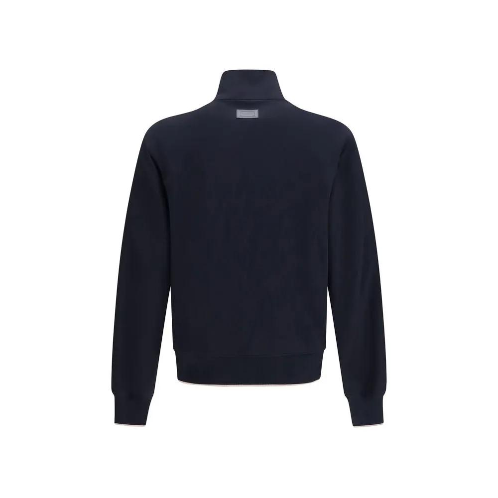 Dolce & Gabbana Blue Polyamide Full-Length Jacket