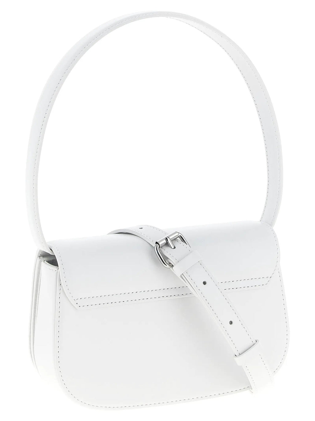 Diesel White Cowhide Shoulder Bag