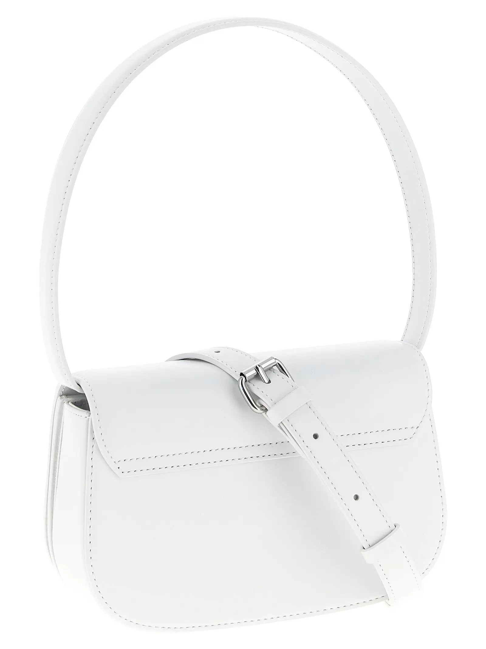 Diesel White Cowhide Shoulder Bag