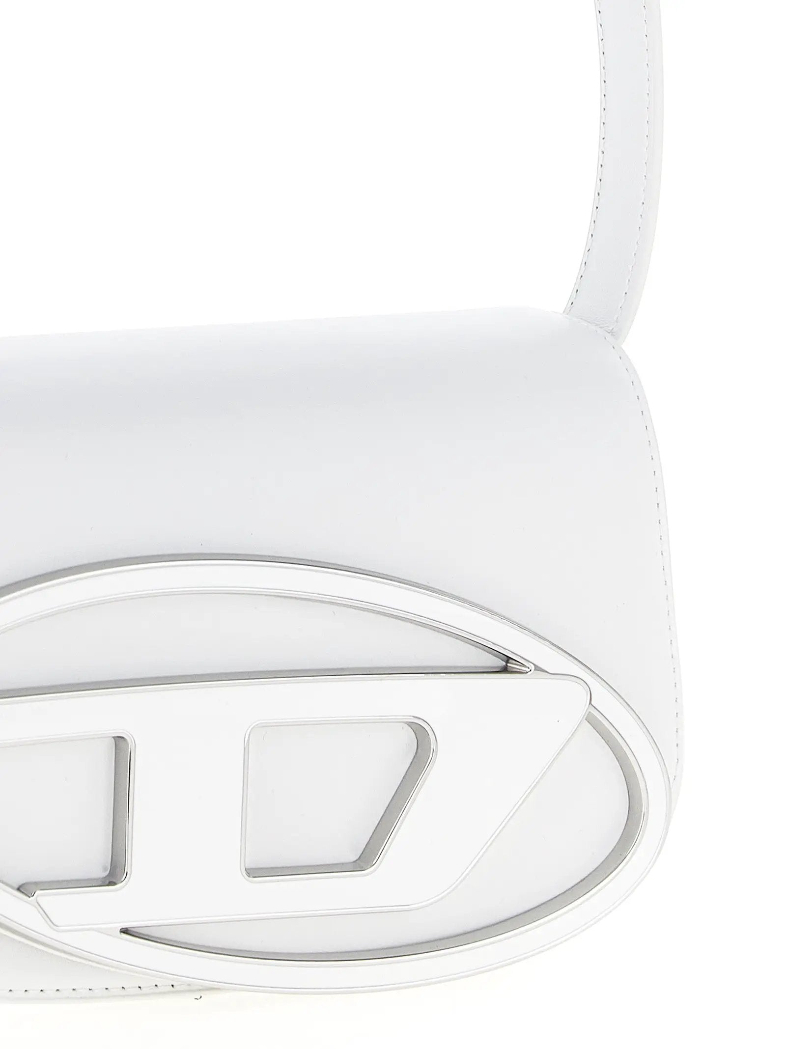 Diesel White Cowhide Shoulder Bag