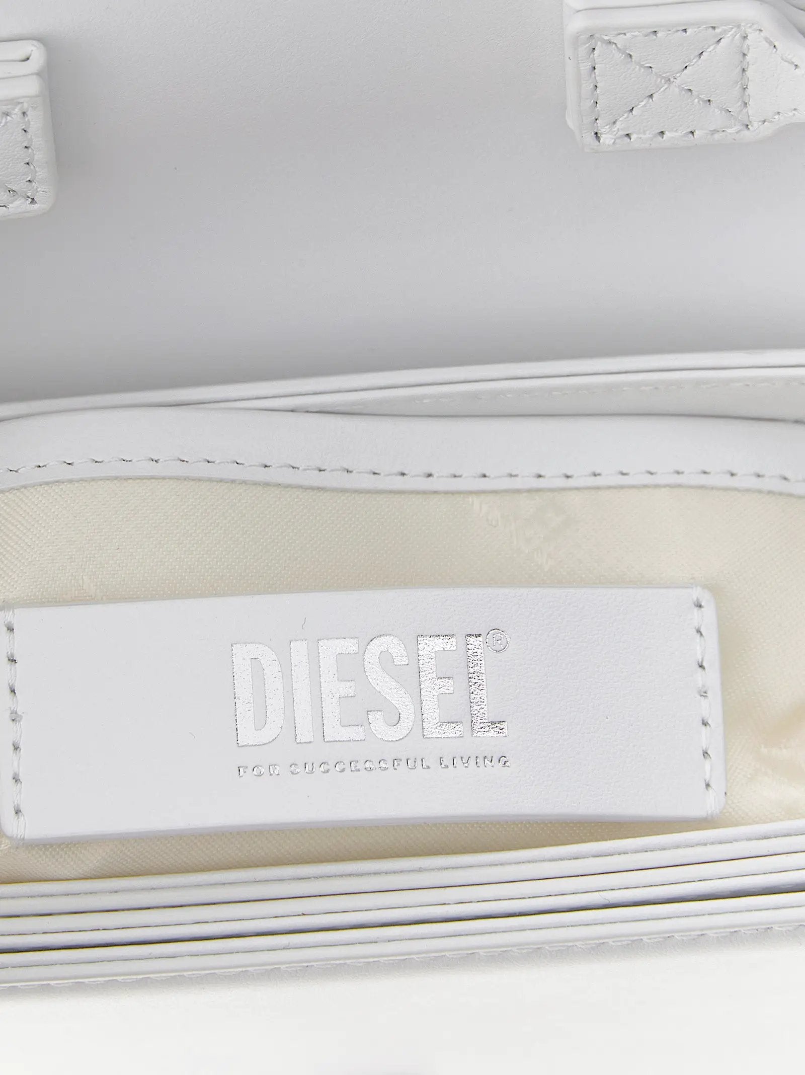 Diesel White Cowhide Shoulder Bag