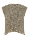 R13 Gray Wool Sleeveless Jacket