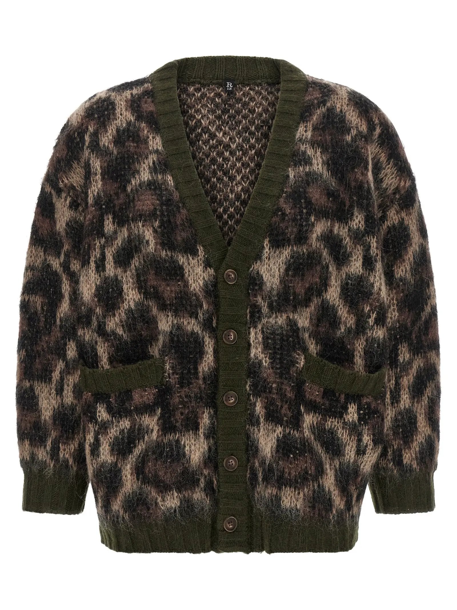 R13 Brown Nylon Cardigan
