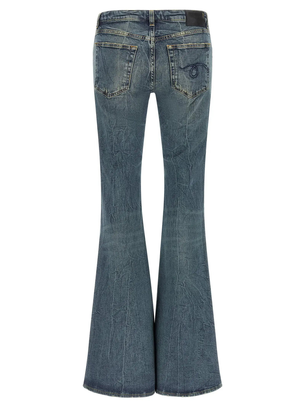 R13 Blue Cotton Flared Jeans