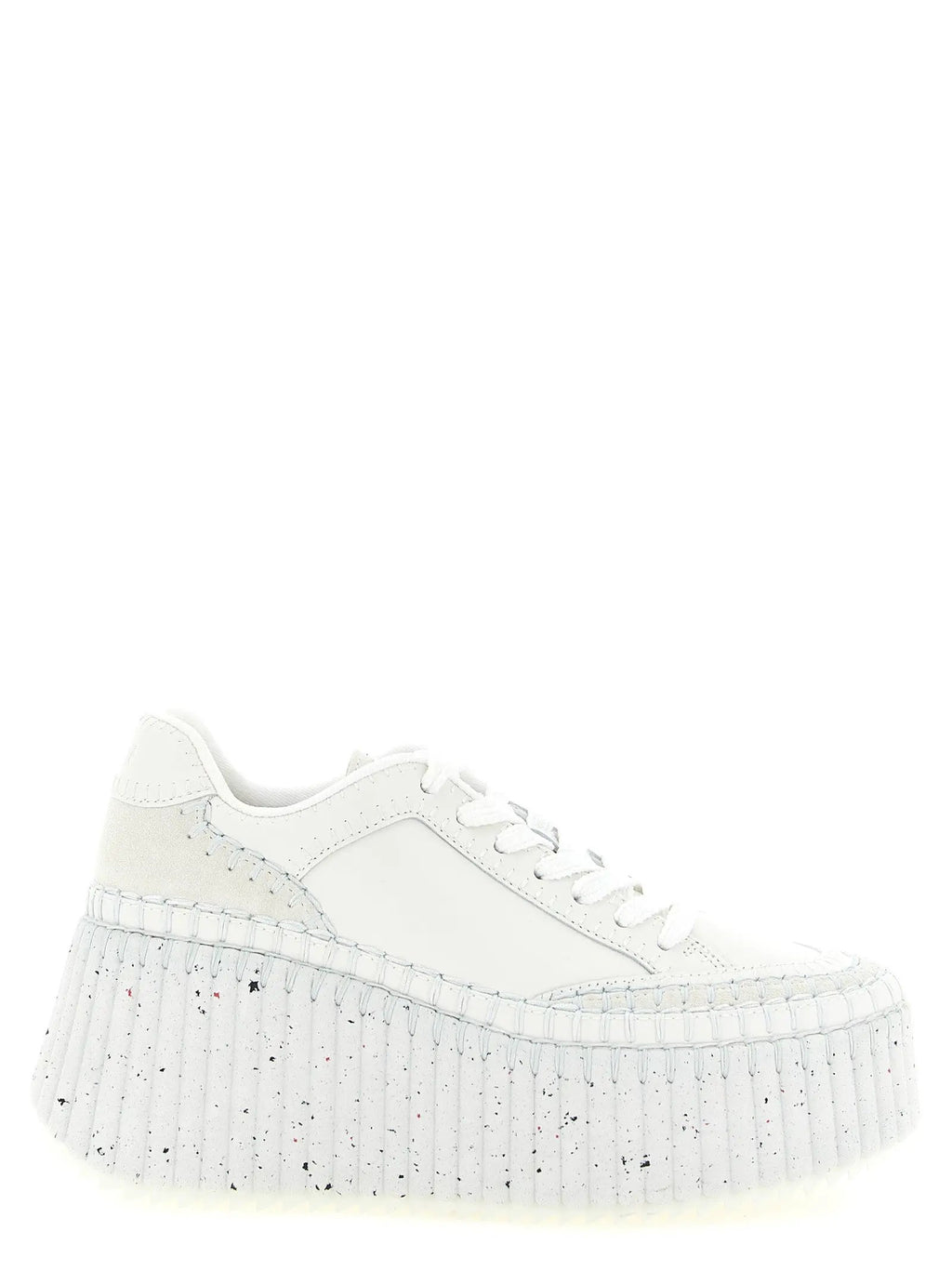 Chloé White Polyester Wedge Sandals