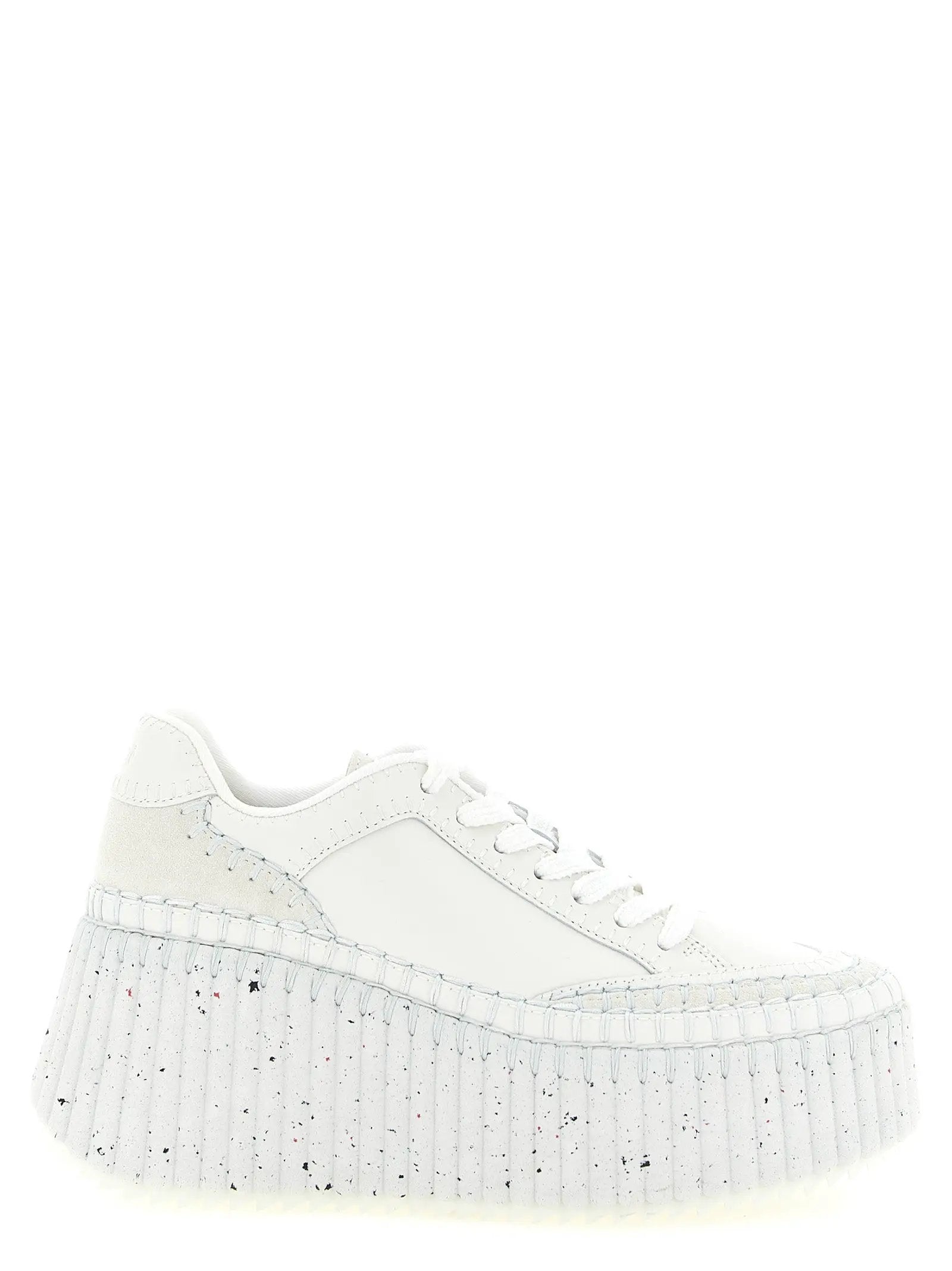 Chloé White Polyester Wedge Sandals