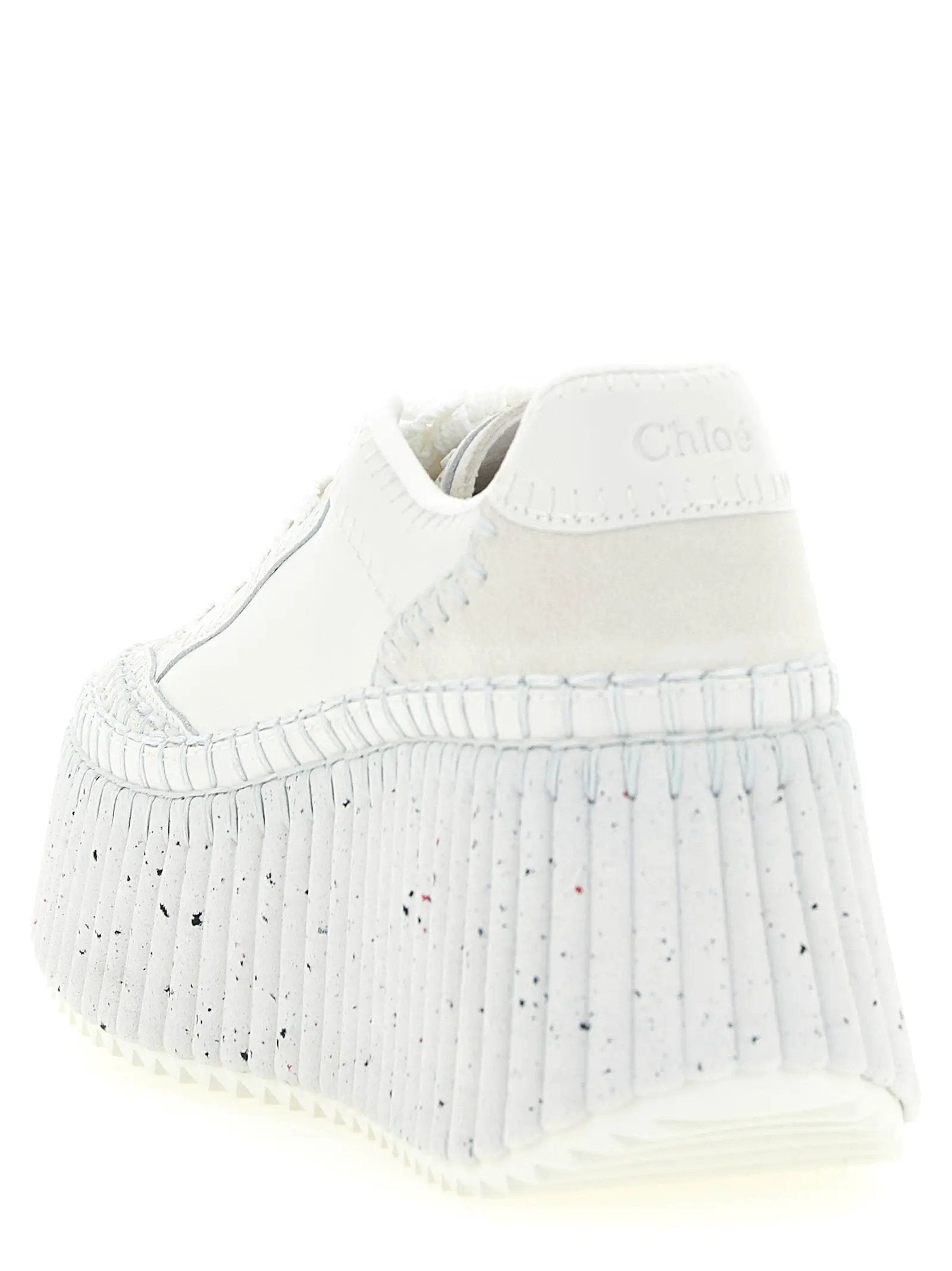 Chloé White Polyester Wedge Sandals