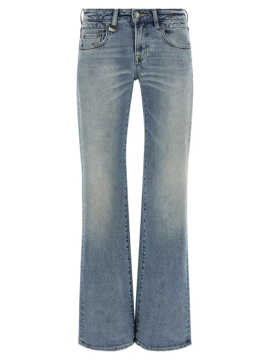 R13 Blue Cotton Flared Jeans