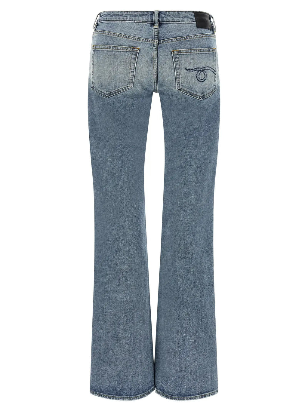 R13 Blue Cotton Flared Jeans