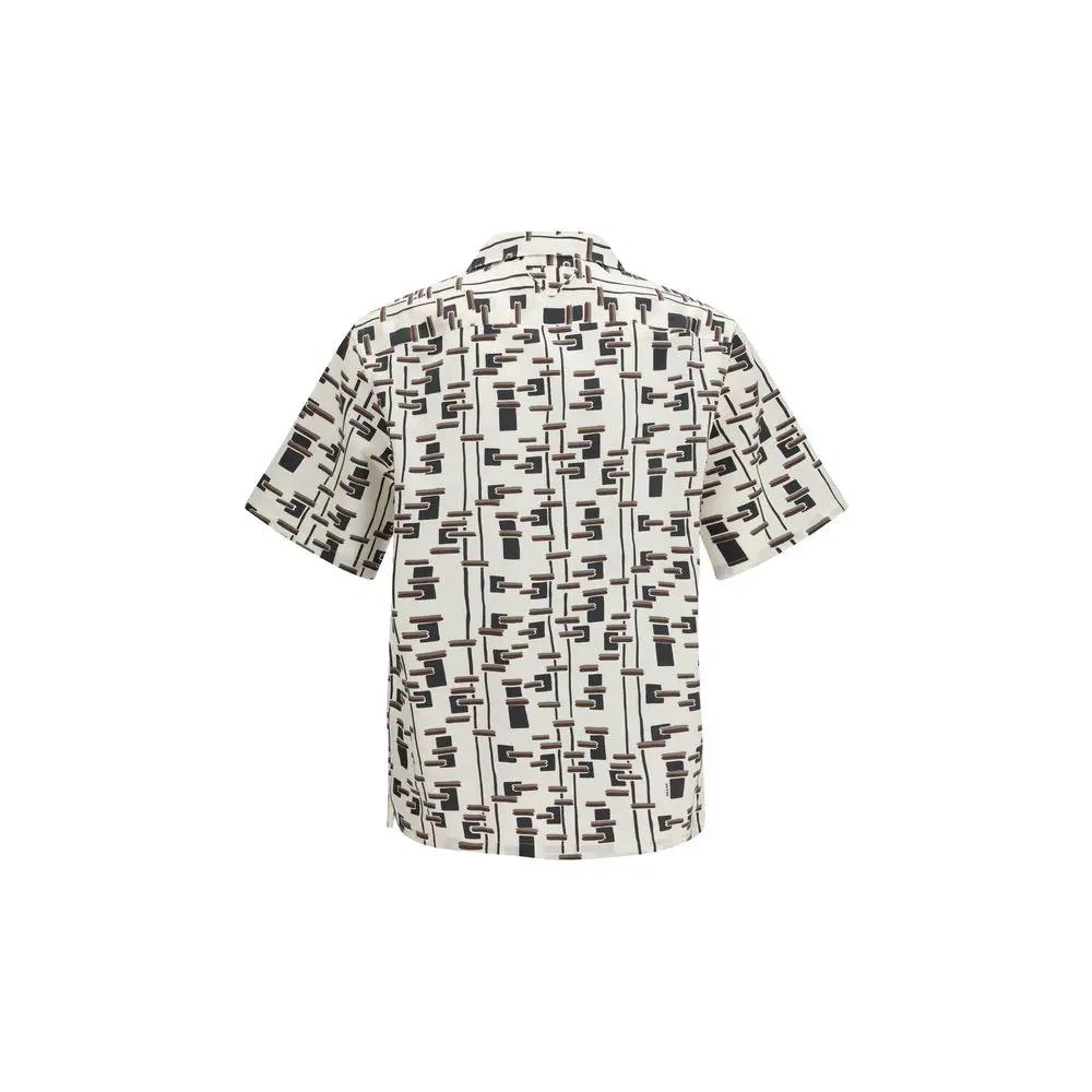 Prada Beige Cotton Pattern Shirt