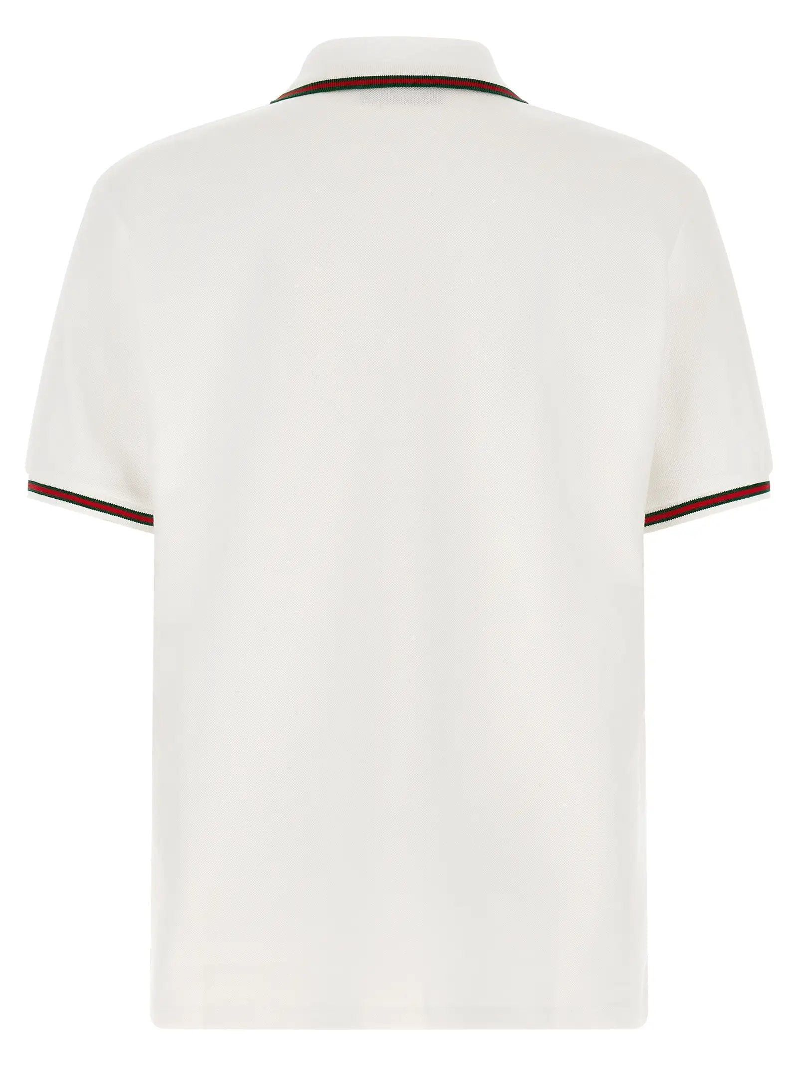 Gucci White Cotton Polo Shirt