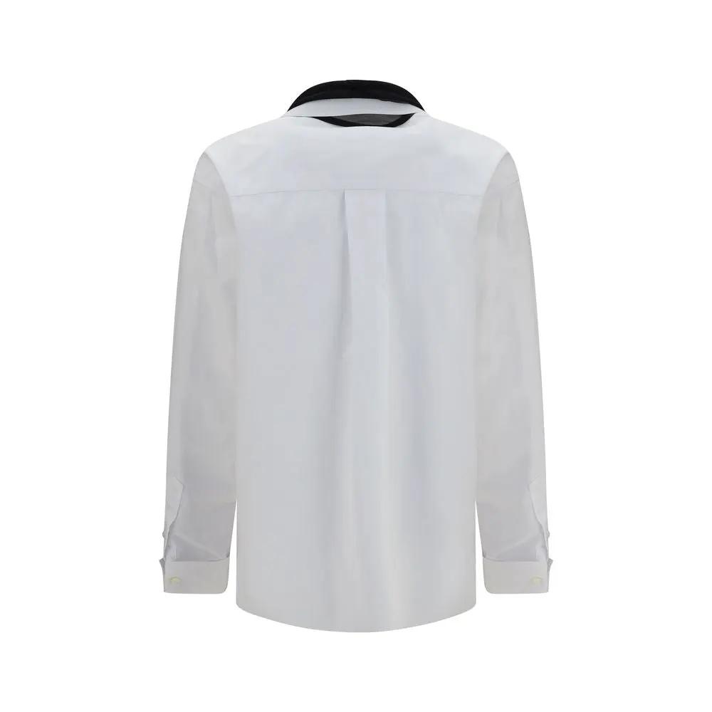 Sacai White Polyester Dress Shirt