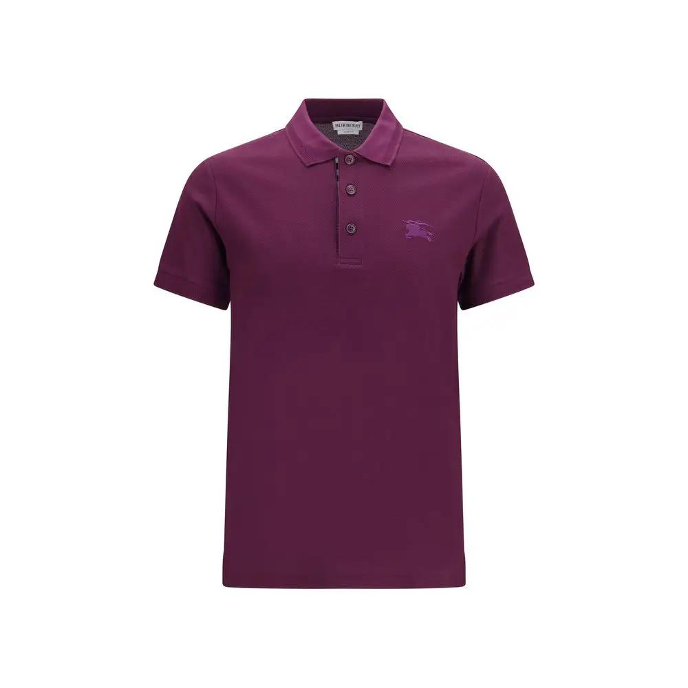 Burberry Purple Cotton Polo Shirt