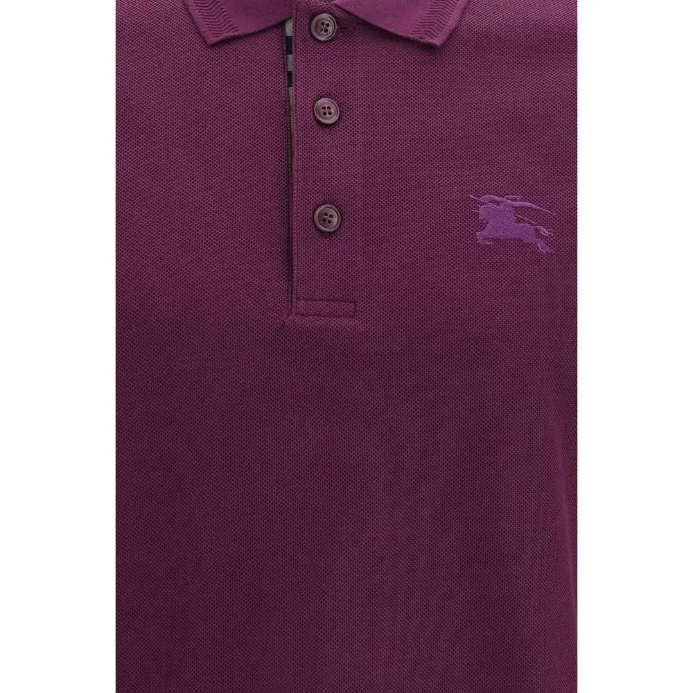 Burberry Purple Cotton Polo Shirt
