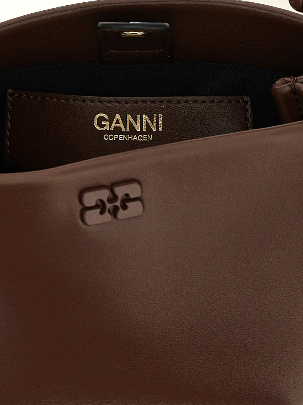 Ganni Brown Leather Handbag