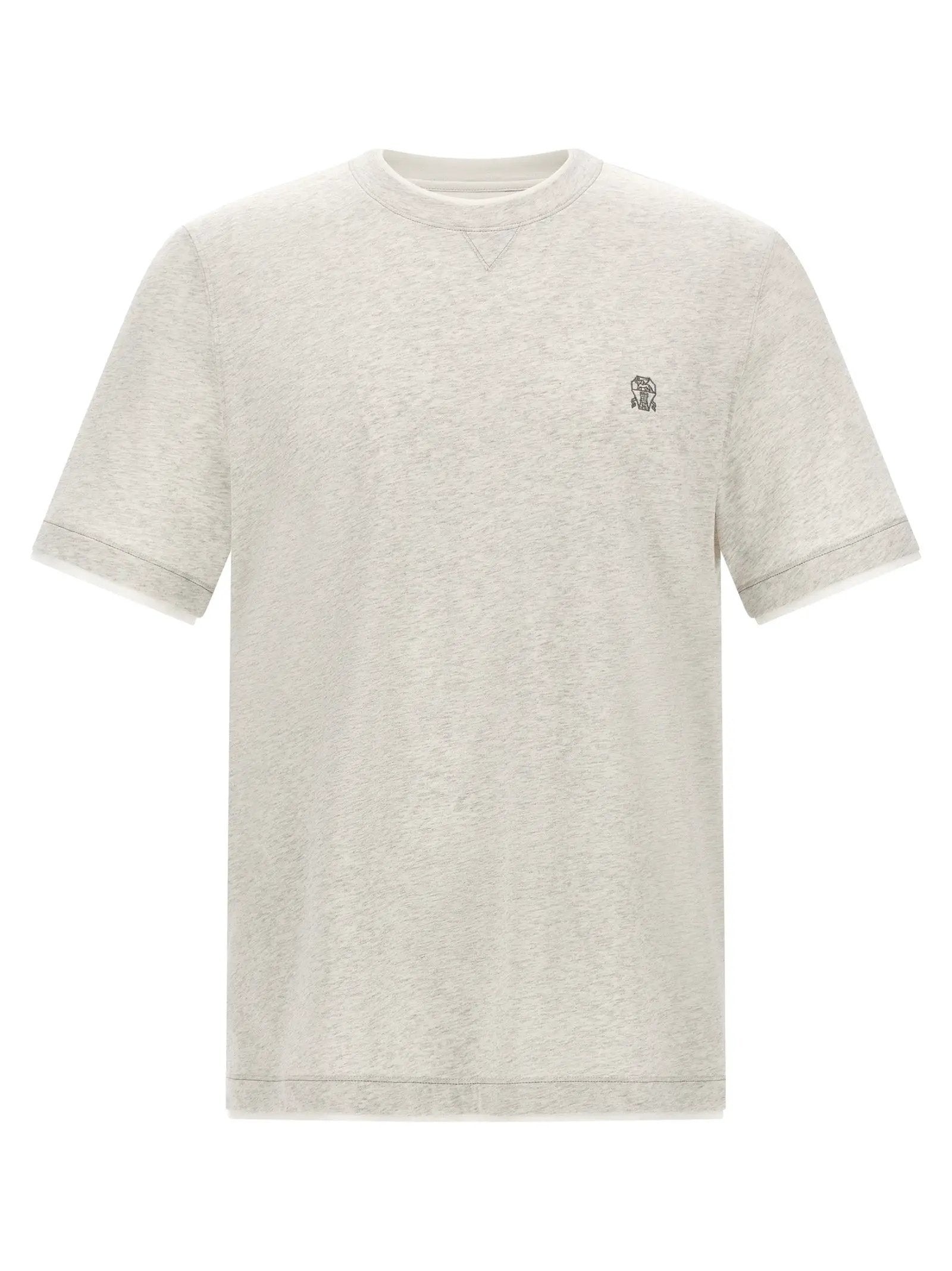Brunello Cucinelli Gray Cotton T-Shirt